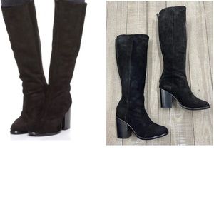 Rag & Bone Knee High Black Suede Boots